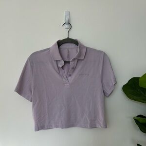 Outdoor Voices Lavender Polo Crop Top
